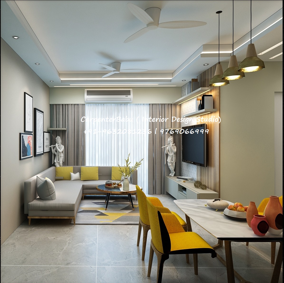 False Ceiling Designs For Small Living Room With Fan Baci Living Room