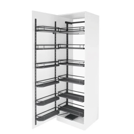 gray pantry unit